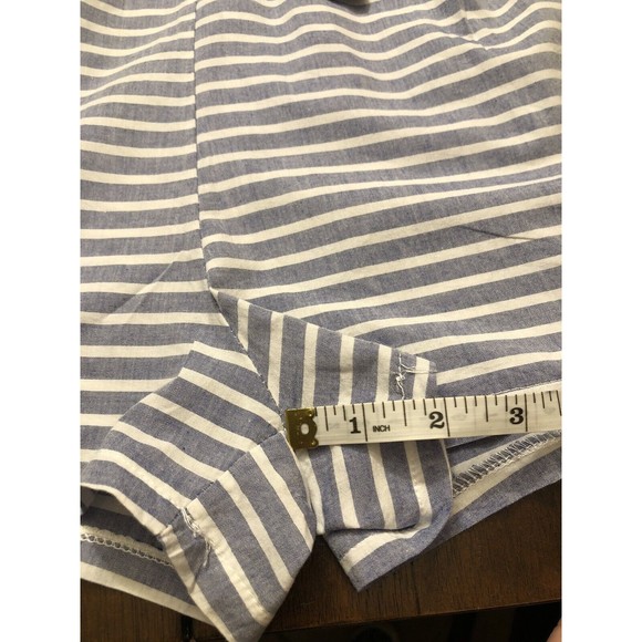 CBR Women Small Blue White Striped High Neck Sleeveless Romper Jumper Shorts - Picture 3 of 8